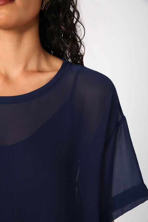 globes midi dress / saphire blue