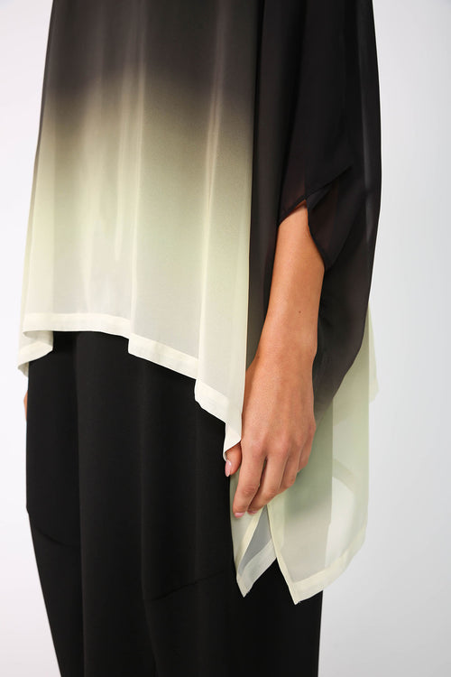 helmed cape / ombre citron