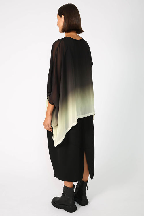 helmed cape / ombre citron