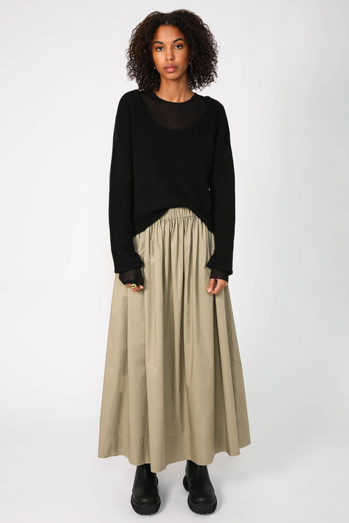 hollow sweater / black