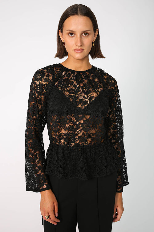 insisted top / black lace