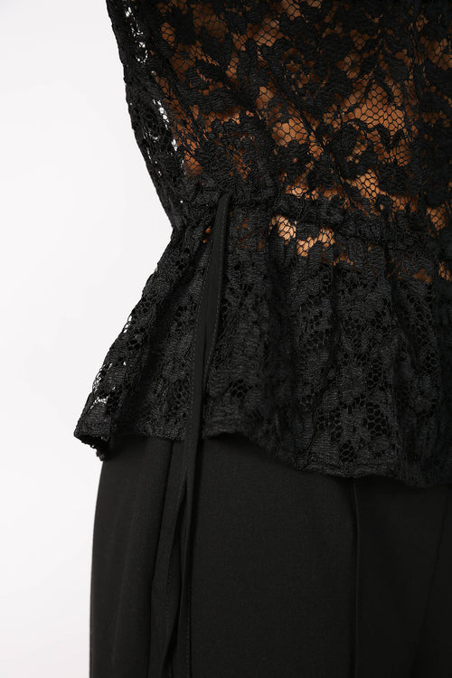 insisted top / black lace