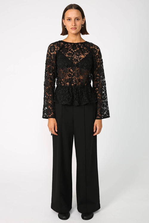 insisted top / black lace
