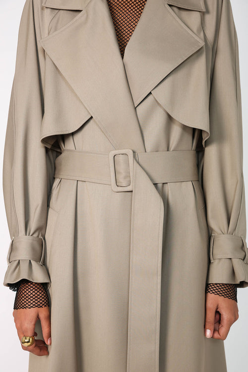 margin trench coat / sage green