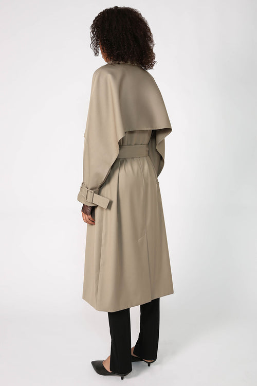 margin trench coat / sage green