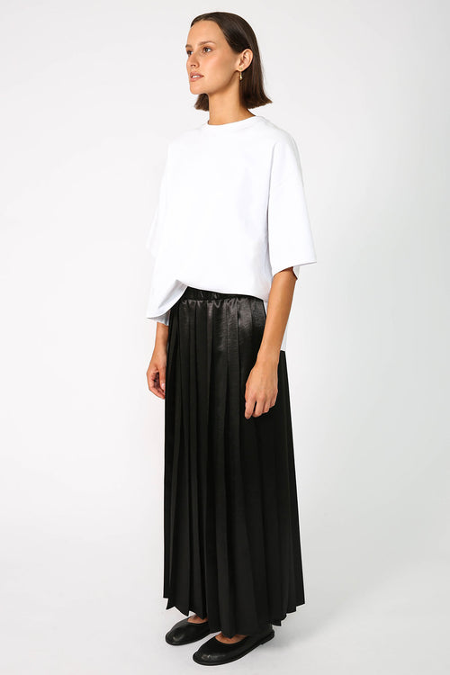 pleating skirt / black