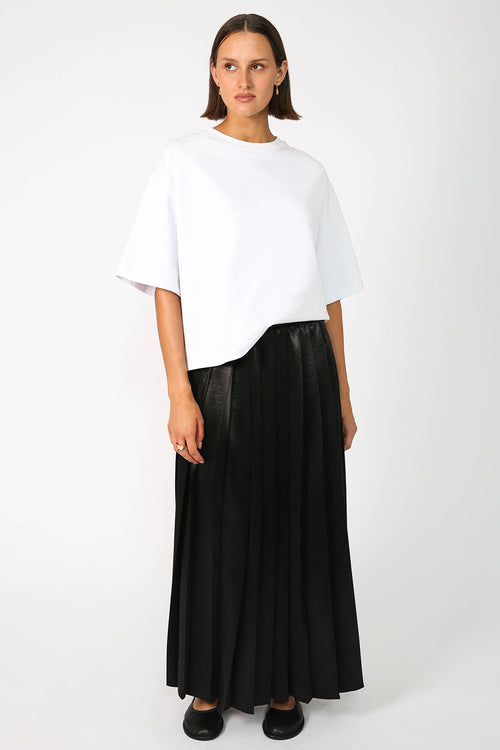 pleating skirt / black