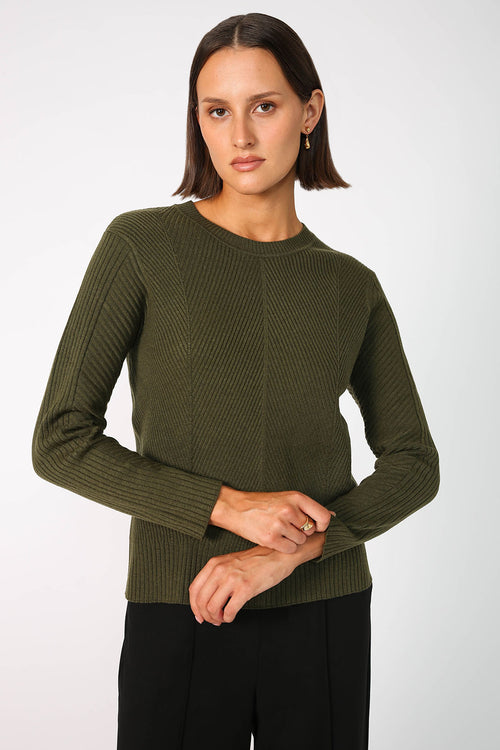 point sweater / khaki