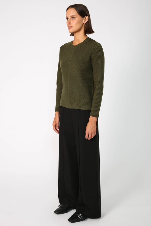 point sweater / khaki