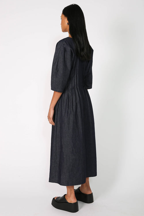 ravine midi dress / dark indigo
