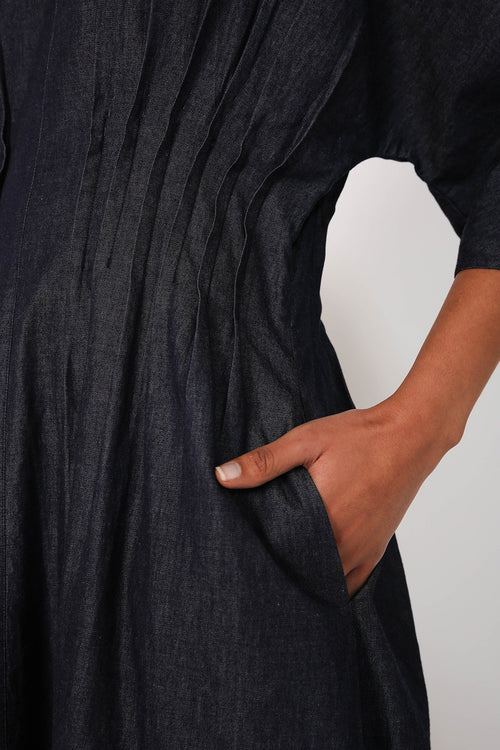 ravine midi dress / dark indigo