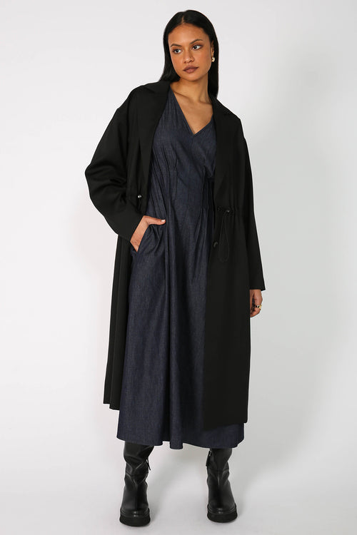 ravine midi dress / dark indigo