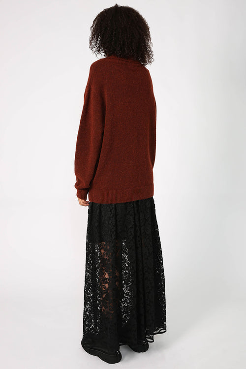 service sweater / mahogany brown