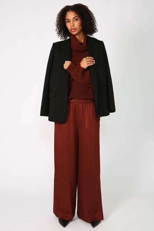 service sweater / mahogany brown