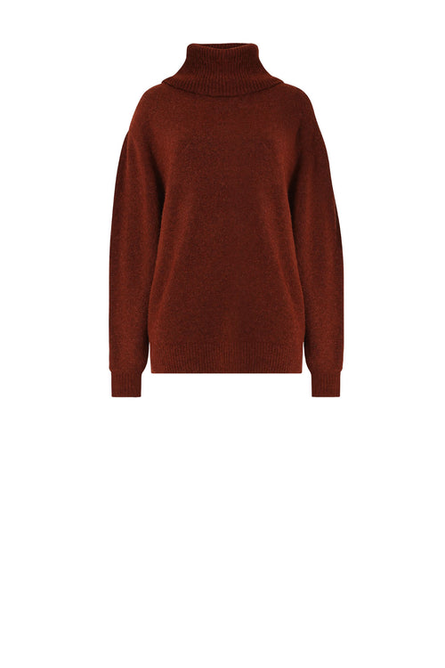 service sweater / mahogany brown