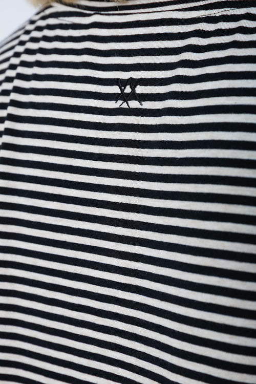 still maxi dress / black|natural stripe