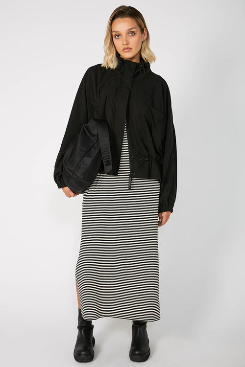 still maxi dress / black|natural stripe