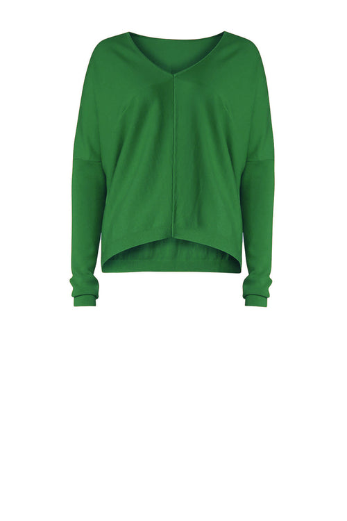 step sweater / bright green