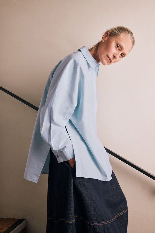 tabard shirt / oxford blue