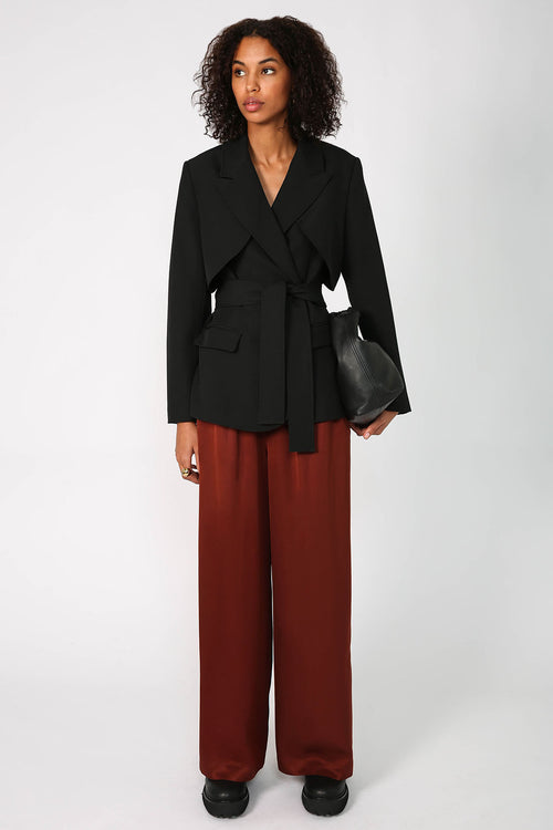 toast pant / mahogany brown