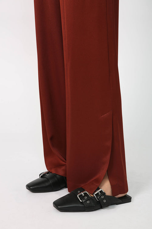 toast pant / mahogany brown