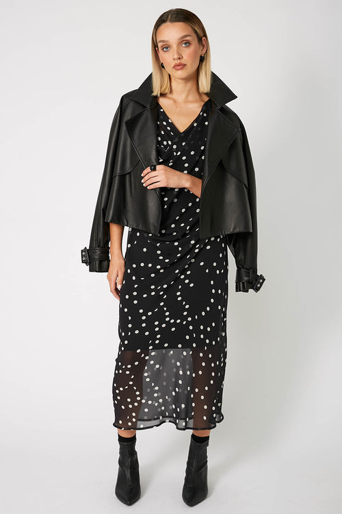torrent dress / black|white polka dot