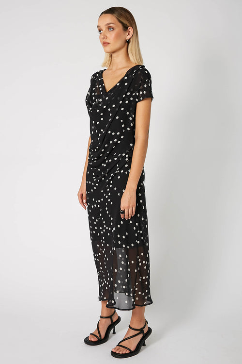 torrent dress / black|white polka dot