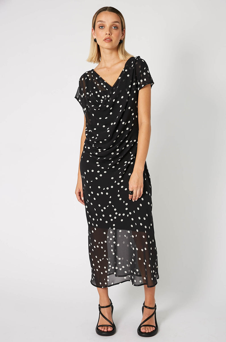 torrent dress / black|white polka dot