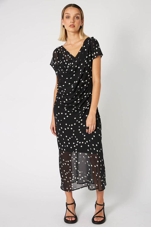 torrent dress / black|white polka dot