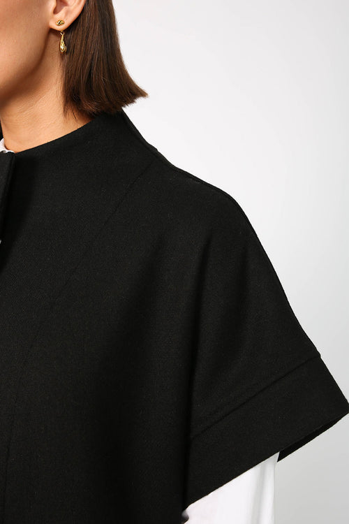 tunnelled coat / black