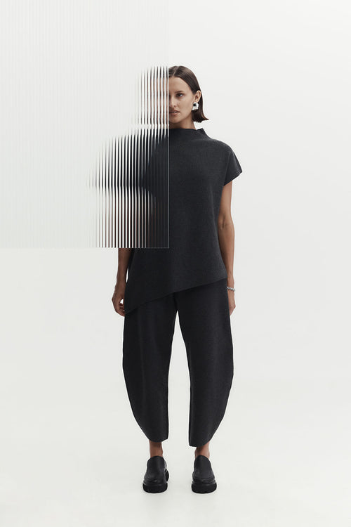 funnel pant / charcoal marle
