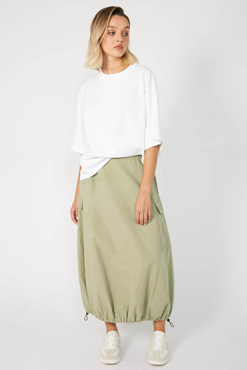 voter skirt / matcha green