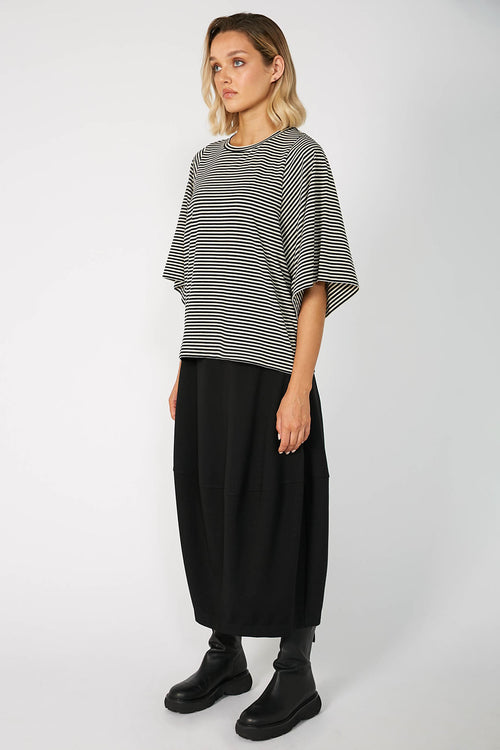still tee / natural|black stripe