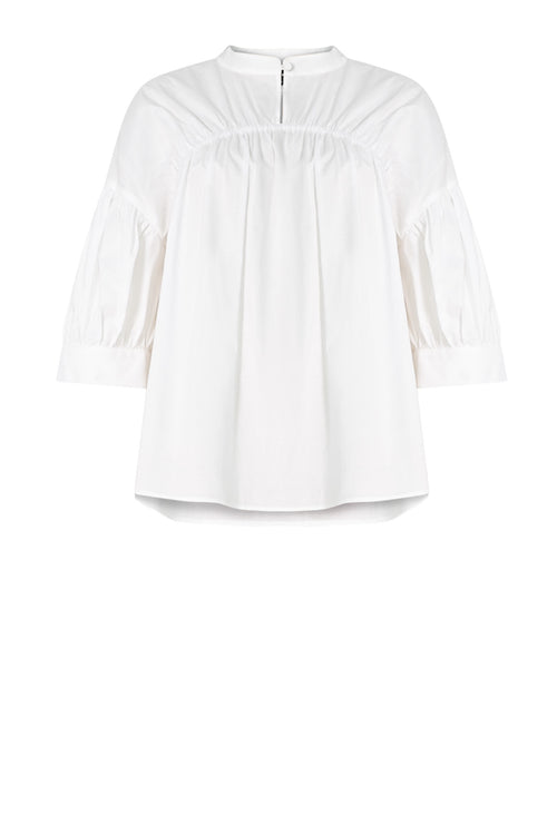 signal short sleeve top / white