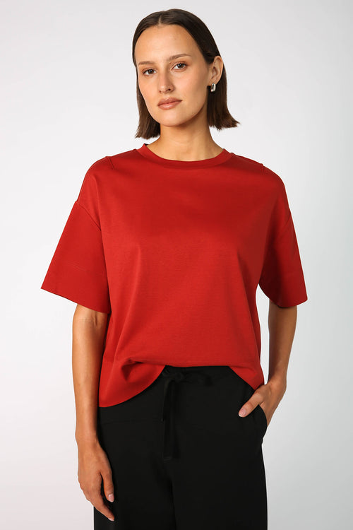 boxed tee / burnt ochre
