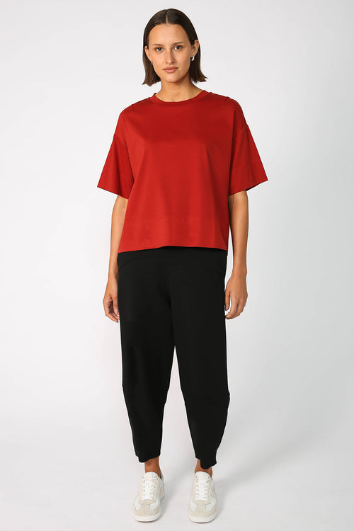 boxed tee / burnt ochre