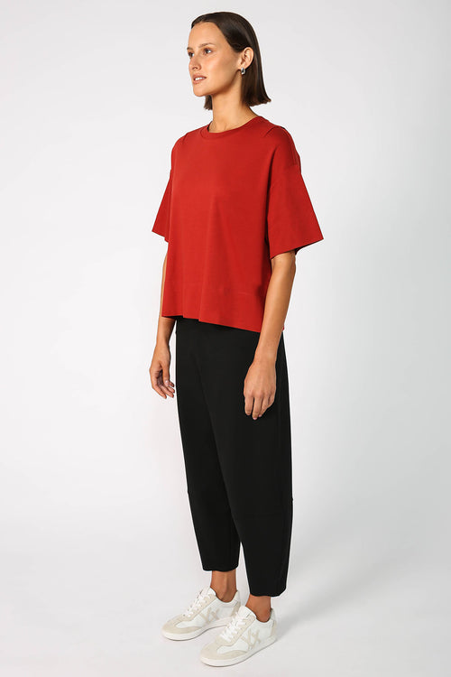 boxed tee / burnt ochre