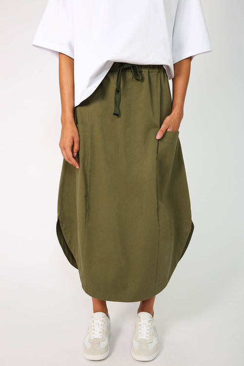 encase skirt / khaki