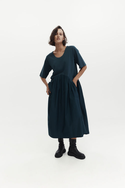 reside dress / dark teal