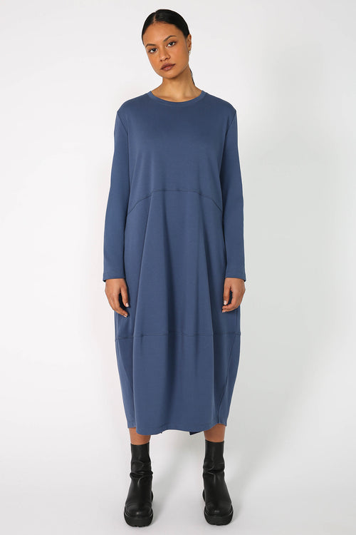 spin longsleeve dress / coronet blue