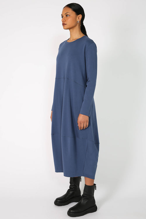 spin longsleeve dress / coronet blue