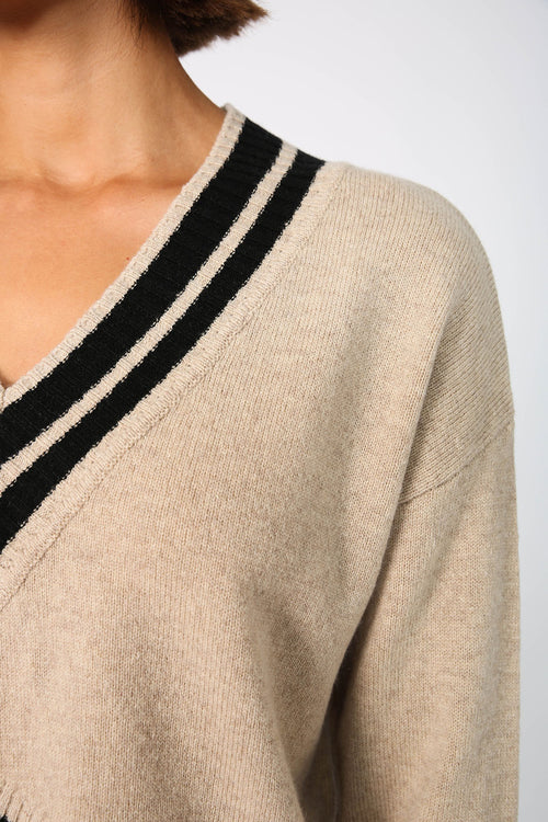 streak sweater / natural|black