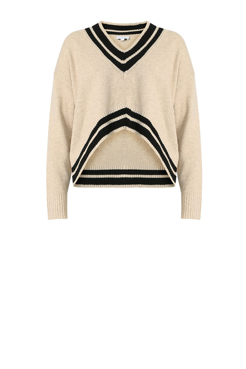 streak sweater / natural|black