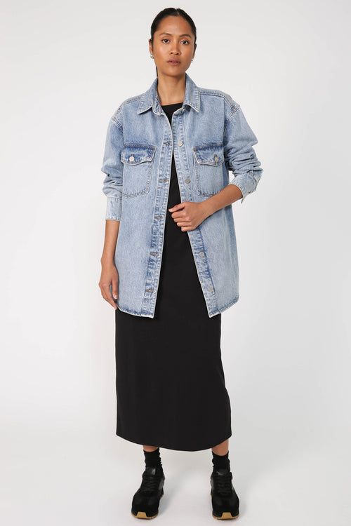 kicked tank dress / black