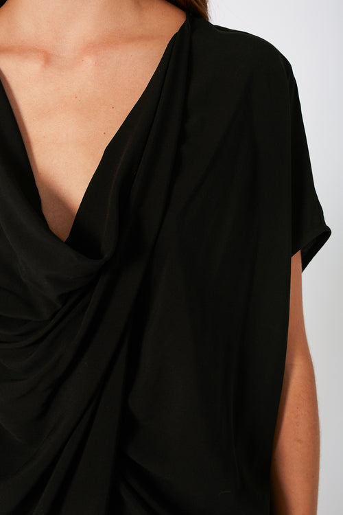 truss maxi dress / black