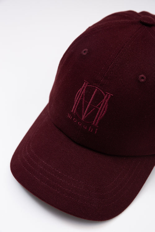 pillar cap / dark sangria red