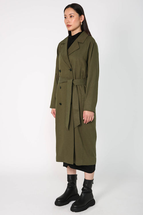 onward trench coat / khaki green
