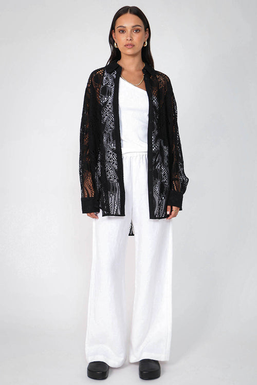 adapt lace shirt / black