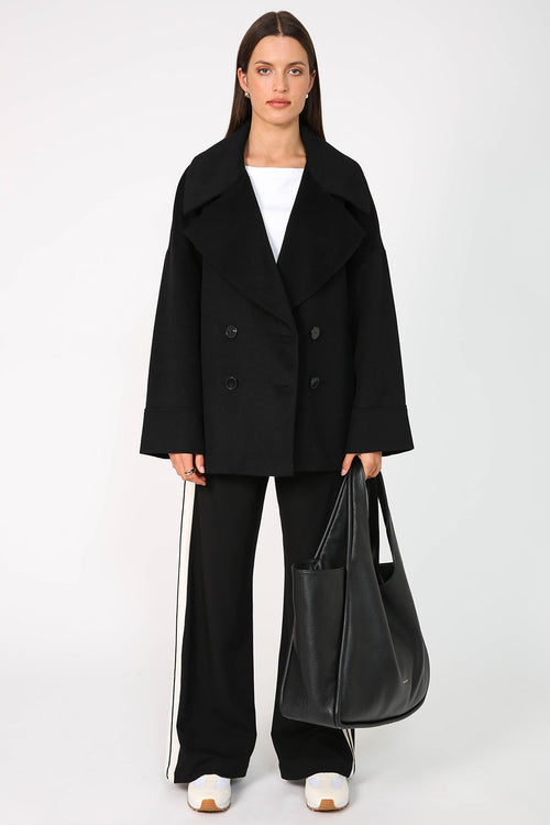 envelop coat / black