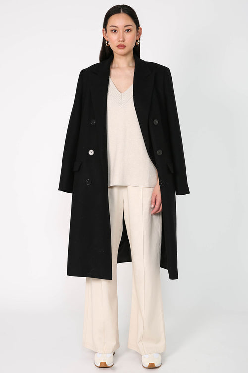 coached pintuck pant / cream